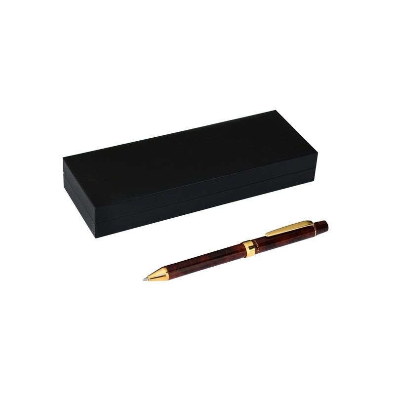 Yasutomo Quadpoint Twist Pen, Brown Marble (TP30BR)