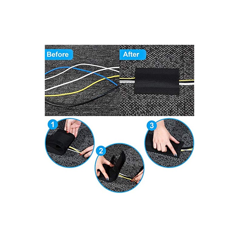 WILLBOND Agarre de Cable Cubierta de Cable de Piso Protector