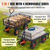 Dump Cart, Metal Garden Dump Cart with Easy to Assemble
