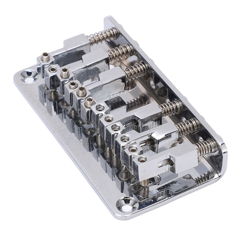 6 String Metal Bridge Replacement Adjustable Saddle Bridge Stringed Instrument