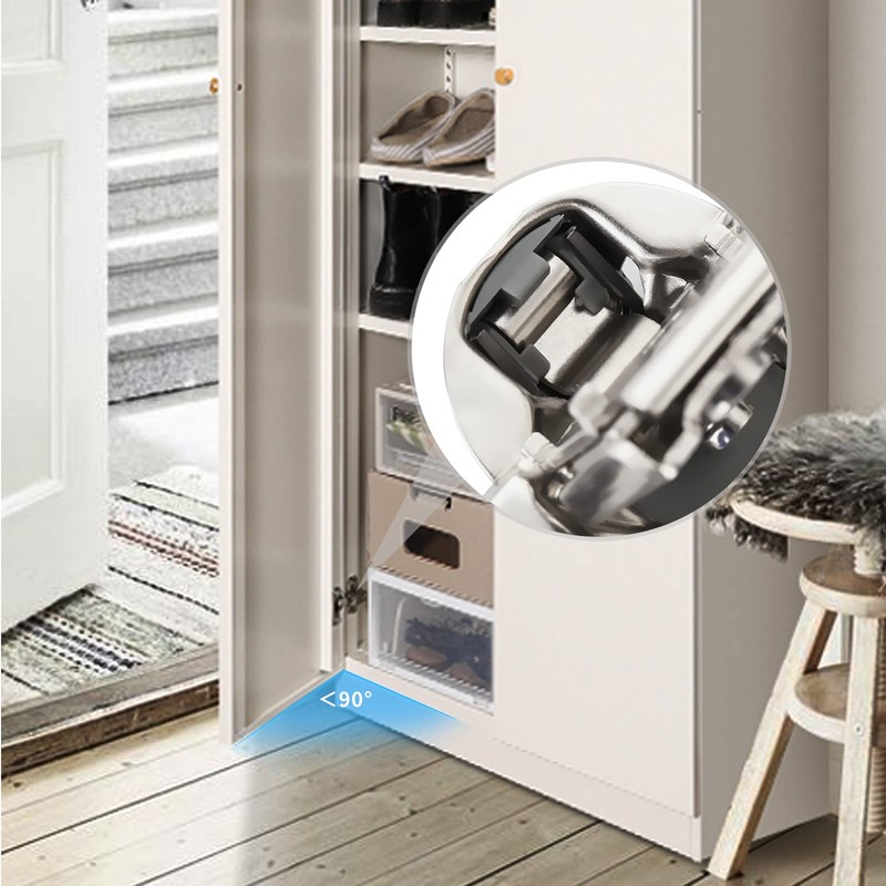 Furniware 30 Pack Cabinet Door Angle Restriction, 86 Degree Angle