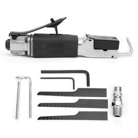 1/4 Inch Compressed Air Body Saw, Professional Air Saw, Pneumatic Sheet Saw, Reciprocating Saw, Cutting Air Tool with Rubberised Handle, with 3 Saw Blades, 1.5 mm Cutting Capacity