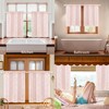 ASPMIZ Linen Pink Kitchen Tier Curtains 36 Inch Length, Double