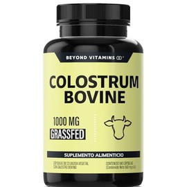 Beyond Vitamins | Calostro Bovino Grass Fed de Libre Pastoreo 1000 mg, Bovine Colostrum de Calidad Certificada (180 Cápsulas)