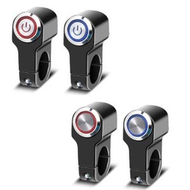 Motorcycle handlebar LED on/off push-lock waterproof switch fog light switch hazard light blinker / 오토바이 핸들바 LED 온오프 푸쉬락 방수스위치 안개등스위치 비상등 깜빡이