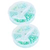 2Boxes Gradient Imitation Pearl Semicircular Nonporous Flat Back Decorative Accessories