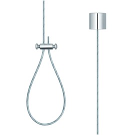 Libaro Ceiling Bracket for Shower Rails, Ceiling Suspension 1.50 m, Made of Brass and Stainless Steel, Can Be Shortened Individually