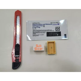 Panda Printing SubSlicer Suboxone Cutter 8/2mg Strips Exact Dose Tapering W/ Razor