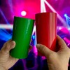 Vasos de Plástico Reutilizables, 400ml, Apilables, Aptos para Microondas y