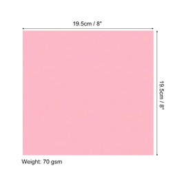 MECCANIXITY 50 Sheets Origami Paper Double Sided 8x8 Inch(20x20cm) Square Sheet for Art Craft Project, Beginners, Gifts Decor, Light Pink