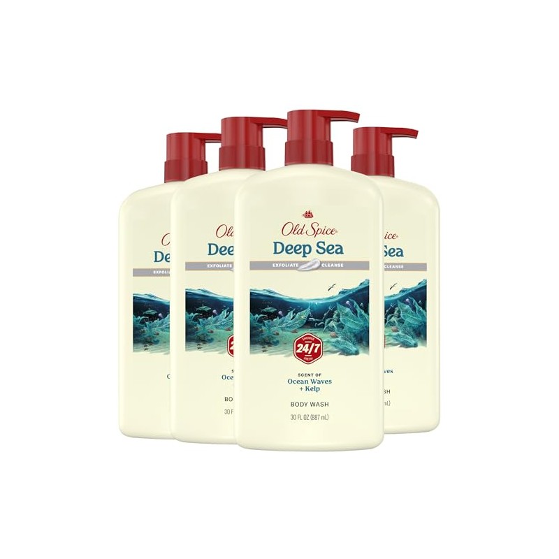 Old Spice Men's Body Wash Deep Cleanse with Deep Sea