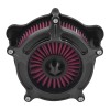 HDBUBALUS Matte Black Air Filter Cleaner Red Intake For Harley