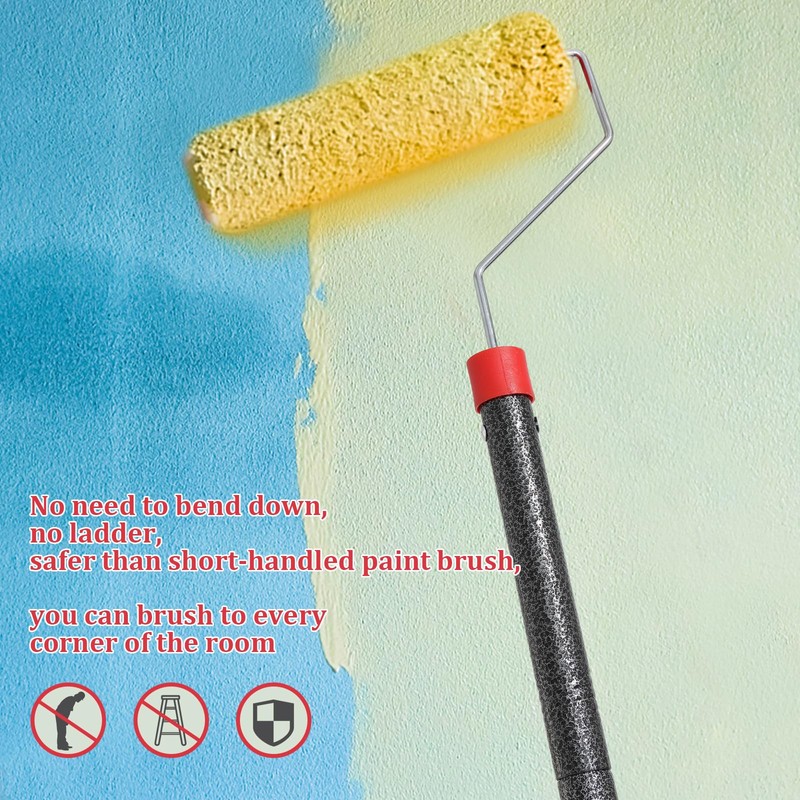 FLY HAWK Paint Roller Kit, 4 FT Stainless Steel Pole