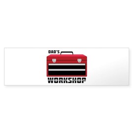 CafePress DADS Workshop 10"x3" Rectangle Vinyl Bumper Sticker Car Decal