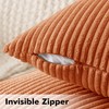 MIULEE Set of 2 Striped Corduroy Square Throw Pillow Case