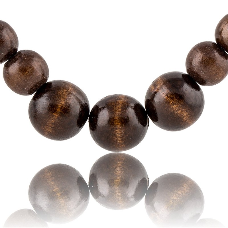 Statement Necklace Vintage Indian Womens Jewellery Chunky Bead Wood Beaded