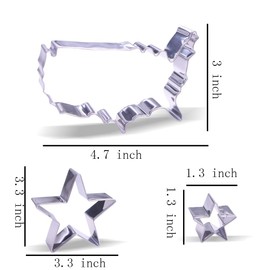 4th of July Cookie Cutter Set - 8 Piece - Stainless Steel