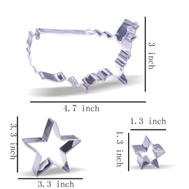 4th of July Cookie Cutter Set - 8 Piece - Stainless Steel