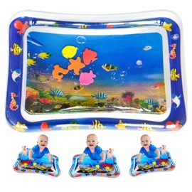 Yummy Baby Inflatable Tummy Time Premium Quality Water Mat, The Perfect Play Time Activity to Help Develop Your Baby’s Coordination (Seascape)