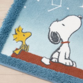 Senko Snoopy 34365 Snoopy Starry Sky Toilet Mat, Long Length, Approx. 31.5 x 23.6 inches (80 x 60 cm), Blue, Character Animal, Snoopy