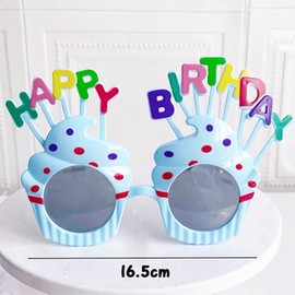 KYON Happy Birthday Glasses, Cute Cupcake, Funny Birthday Glasses, Photo Props, Eyewear Party Glasses