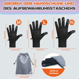 Jokureao Men's Women's Sports Gloves Set, Running Gloves Touchscreen with Storage Bag, Winter Gloves, Bicycle Sports Gloves for Outdoors, Driving, Skiing