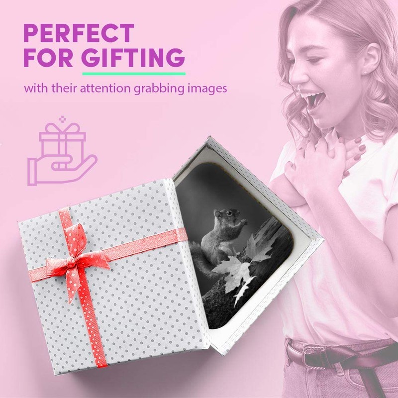 1 x Square MDF Fridge Magnet - Cute Cheeky Squirrel