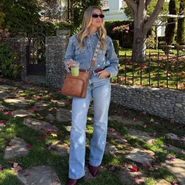 Roulens Crossbody Bags for Women,Soft Vegan Leather Medium Shoulder Handbags Travel Purse with Front Zipper Wallet Pocket