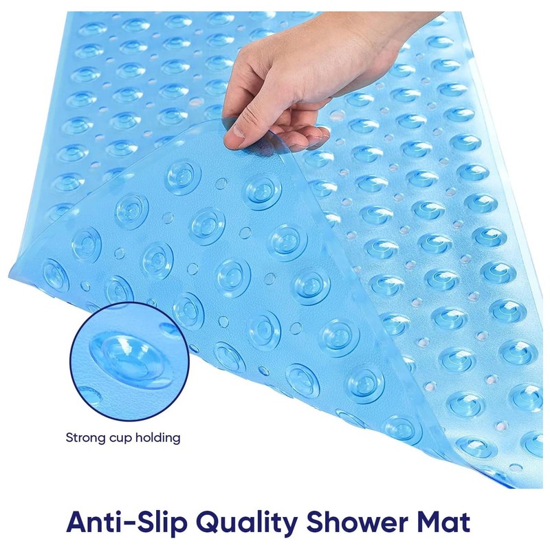 Ameha Shower Bath Mat Non Slip Anti Mould - Blue