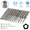 Eyech 10pcs Magnetic Pentagon Head Screwdriver Bits Set, 1/4 Inch