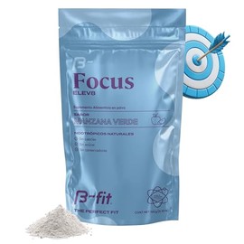 B-FIT Focus ELEV8 - Nootrópicos Naturales para la Concentración | 150g, 30 Porciones, Sabor Manzana Verde, En Polvo, Sin Eritritol, Sin Conservadores