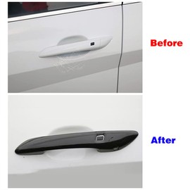 Dakitita Exterior Door Handle Cover Trim with 2 Smart Key Holes for Hyundai Elantra 2021-2024 Accessories Decor (Glossy Black)
