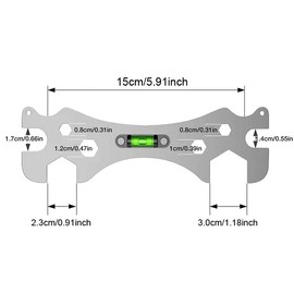 RecDec Faucet Wrench Shower Spanner 9mm 12mm 14mm 17mm 23mm 30mm Screw Nut Openings with Level for Shower Repair Bathroom Hose Pipe Plumbing Removal Basin Tap Drain Sink Tool