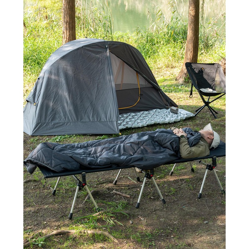 iClimb Heated Camping Blanket with Hood and Battery Pack (Dark