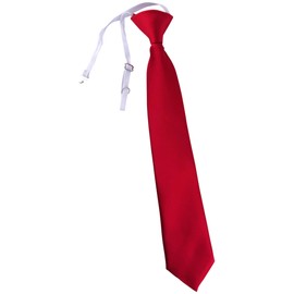 TigerTie Security Safety Tie, Plain Coloured Tie Attached To Elastic Band -