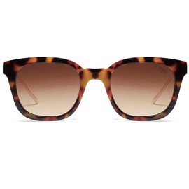 SOJOS SJ2050 Polarised Sunglasses for Men and Women Retro Vintage Modern Trendy Square Stylish Sunglasses, c1-1 demi frame/brown lens