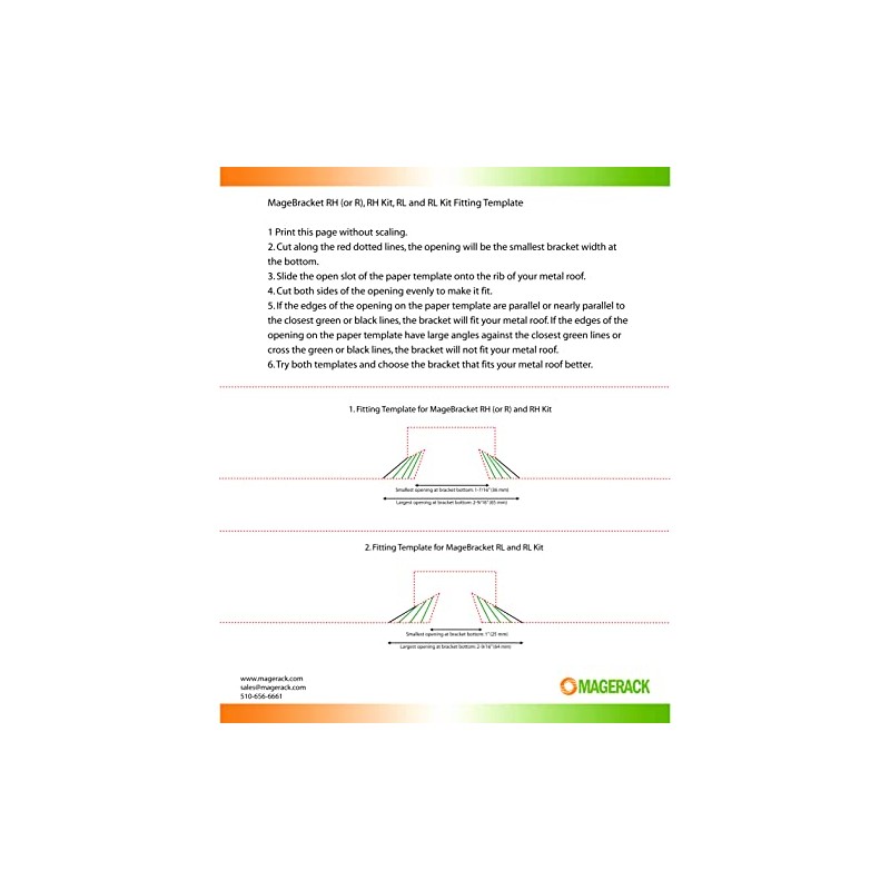 MageBracket RL End Clamp Mounting Kits for R-Panel Trapezoidal Metal