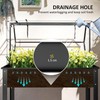 Outsunny Raised Garden Bed with Flip-Up Greenhouse Cover, Elevated Planter