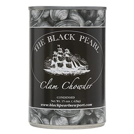 The Black Pearl Clam Chowder New England Famous Condensed Soup, 15 Ounce (6 Cans)