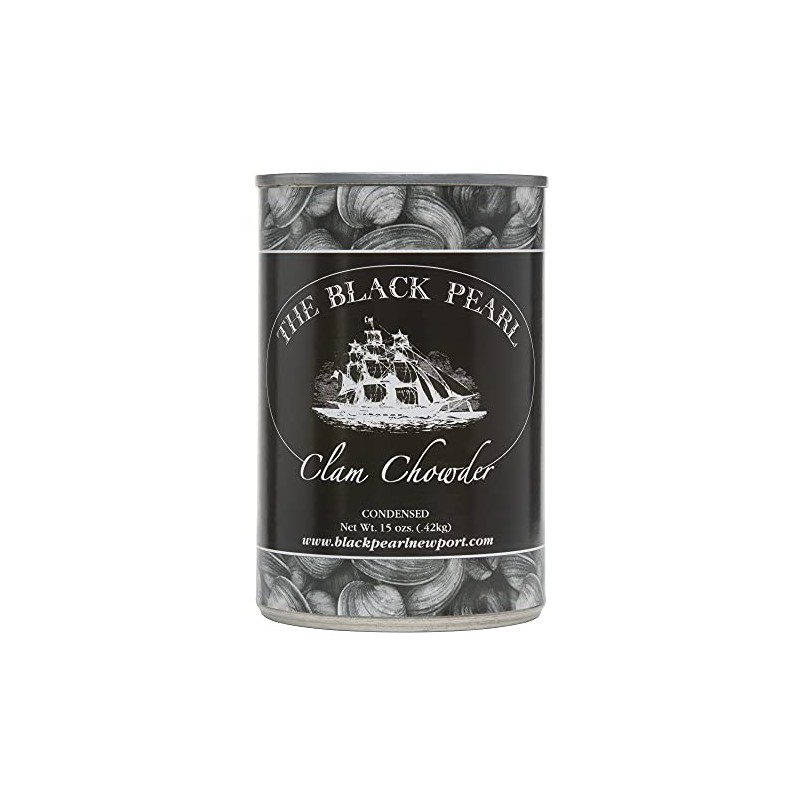 The Black Pearl Clam Chowder New England Famous Condensed Soup,