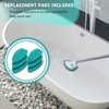 Shower Scrubber with Long Handle, 47'' Bathtub Scrub Brush, Bathroom
