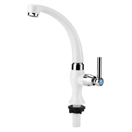 G1/2 ABS Plastic Faucet Single Cold Water Sink Faucet Kitchen Faucet for Bathroom and Kitchen (Straight Handle)