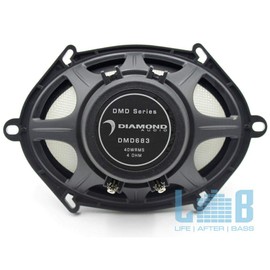 Diamond Audio DMD683 DMD-Series 6""x8"" 200W 3-Way Full-Range Coaxial Speaker System, Black/silver (Renewed)
