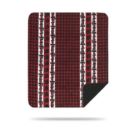 Denali Ultimate Comfort Rustic Throw Blanket, Plush, Hand-Stitched, Super Cozy Blankets Made in The USA, Bear Plaid Border