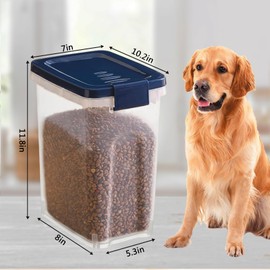 5-10Lbs Dog Food Storage Container,Cat Food Storage Container,Pet food storage Container with Airtight Lids, with Locking Lids Food Storage bin PBA-Free,for Pet food,Rice,cereals Storage (Cool Blue)