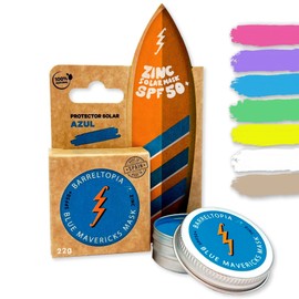 Barreltopia Surf Sun Stick - Sunblocker SPF 50 + Sun Cream - Premium Zinc Oxide Sunscreen Blocker Sun Cream - Suncream Stick - Zinc Stick Soul Surfer - Sunblocker Face and Lips (Blue)