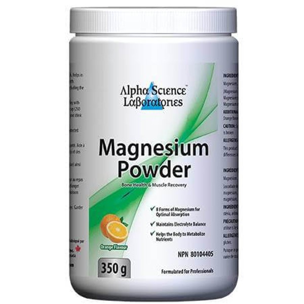 Alpha Science Magnesium Powder Orange Flavor 350 g