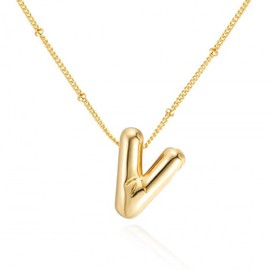VCCKNB JEWELRY Initial Necklaces for Women and Girls, 14K Gold Plated, Letter Pendant Necklace from A-Z, Monogram Necklaces, Alphabet Initial Jewelry, Dainty, Trendy, 14K Gold Plated