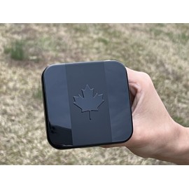 eVerHITCH Canada Metal Flag Hitch Cover Plug (Fits 2" Receiver, Black)