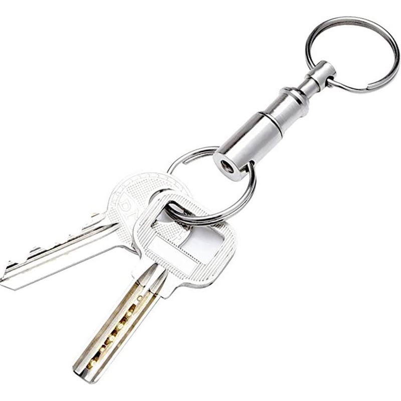 Norhogo 6 pieces key rings with quick release, removable key